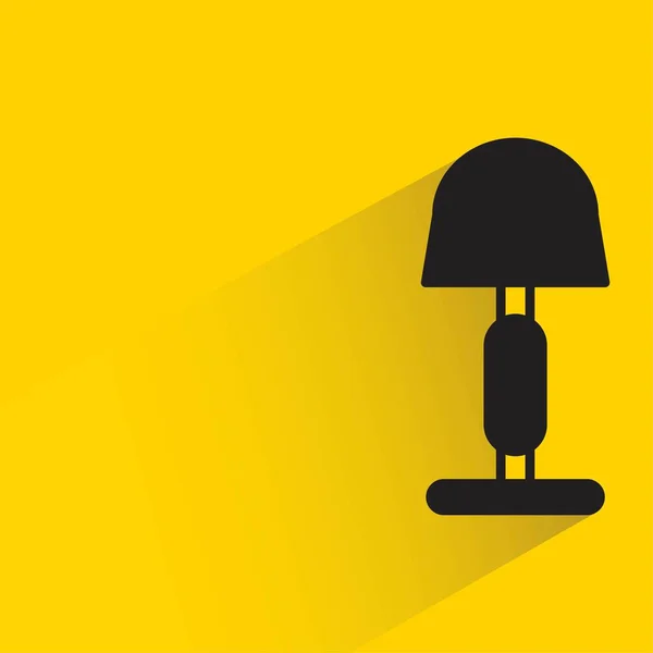 stock vector bedside lamp with shadow on yellow background