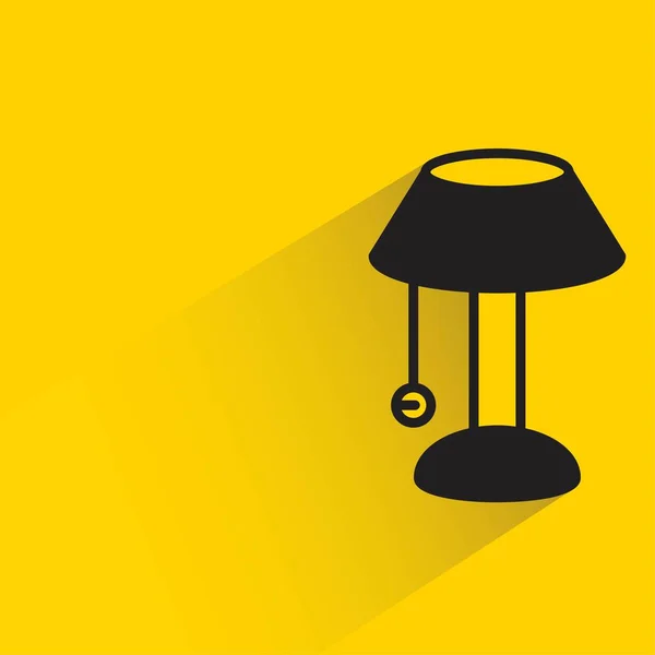 Lampe Avec Ombre Sur Fond Jaune — Image vectorielle