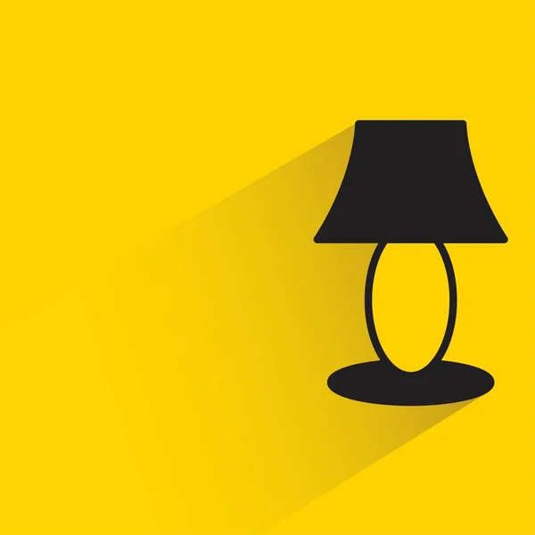 Lampe Mit Schatten Auf Gelbem Hintergrund — Stockvektor