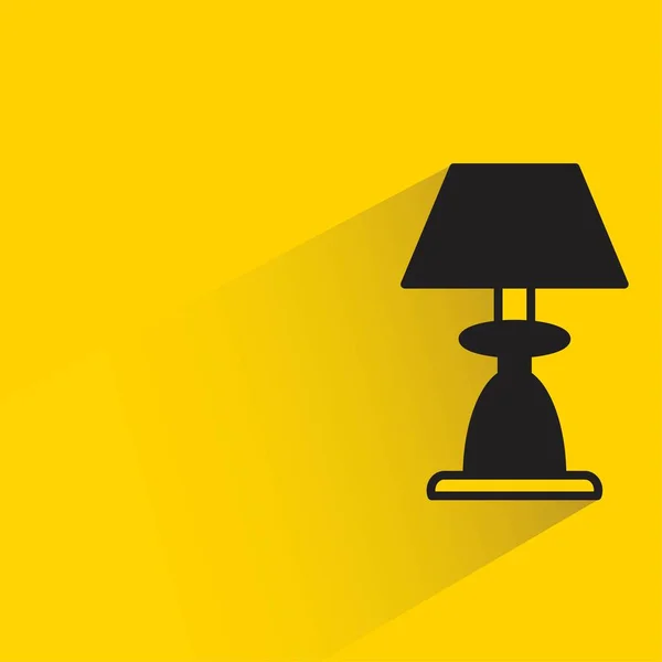 Lampe Mit Schatten Auf Gelbem Hintergrund — Stockvektor