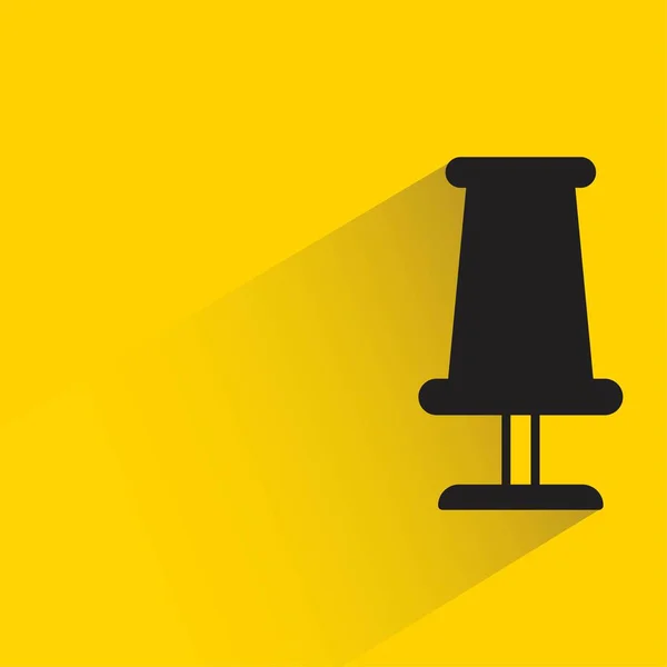 Lamp Met Schaduw Gele Achtergrond — Stockvector