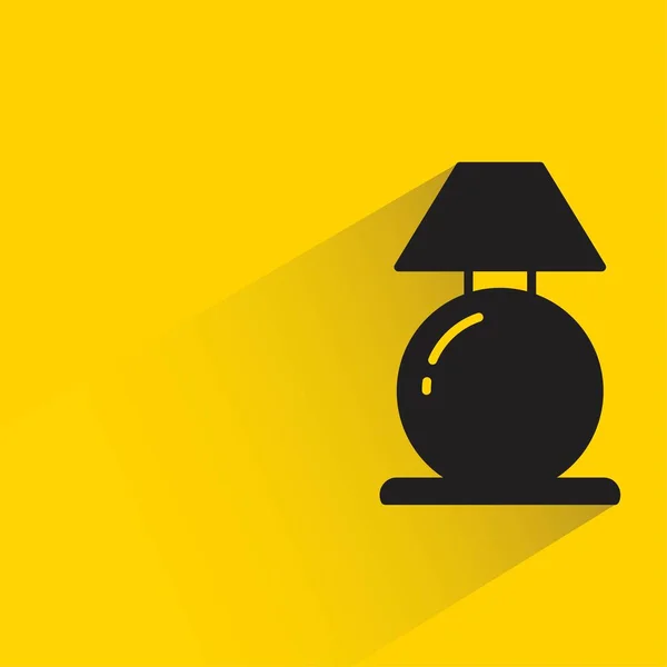 Lámpara Con Sombra Sobre Fondo Amarillo — Archivo Imágenes Vectoriales