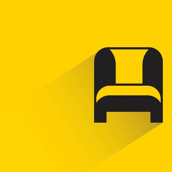 Sofa Shadow Yellow Background — Stockový vektor