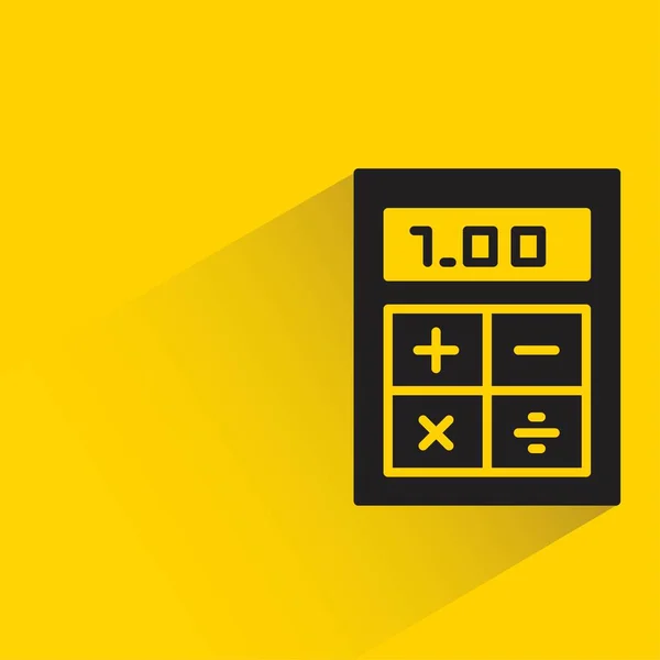 Калькулятор Тіні Жовтому Фоні — стоковий вектор