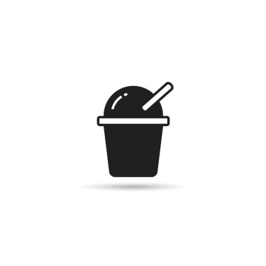 Çay Kupası simgesi beyaz arka plan üzerinde