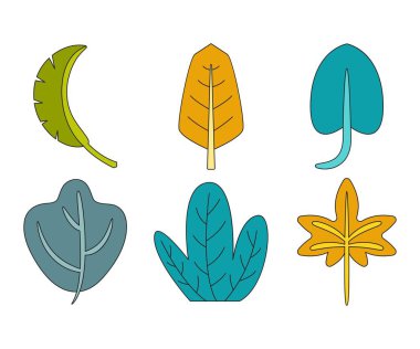 tropikal yaprak vektör çizimi