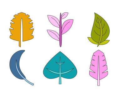 tropikal yaprak vektör çizimi