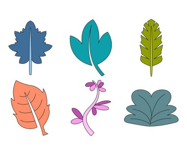 tropikal yaprak vektör çizimi