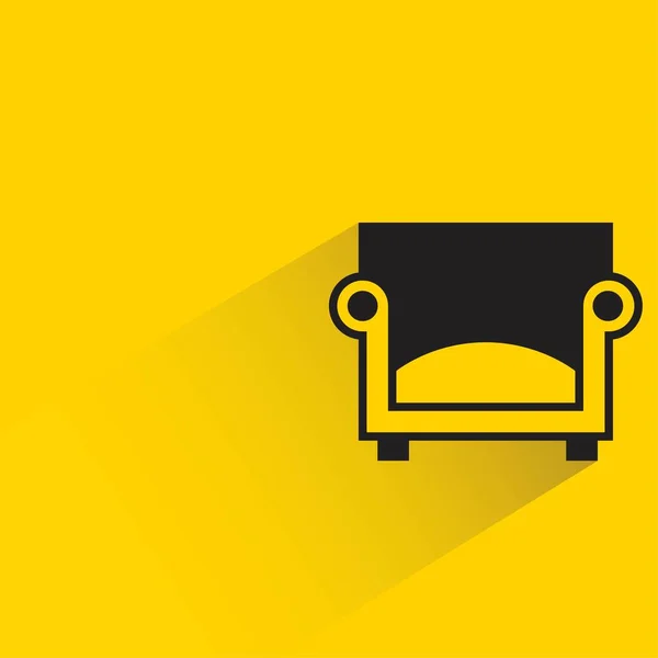 Sofa Shadow Yellow Background — ストックベクタ