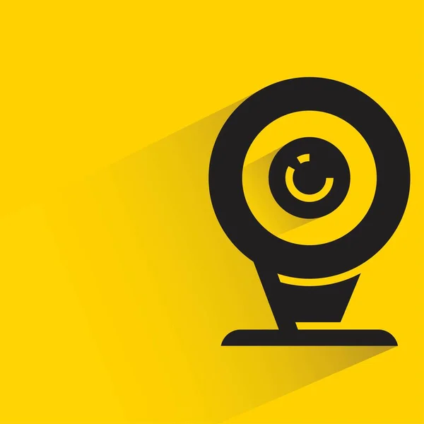 Security Camera Shadow Yellow Background — Image vectorielle