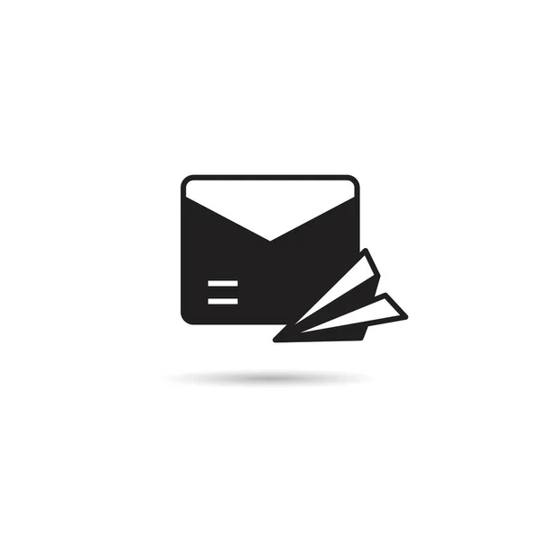 Mail Enviar Ícone Ilustração Vetorial Fundo Branco — Vetor de Stock