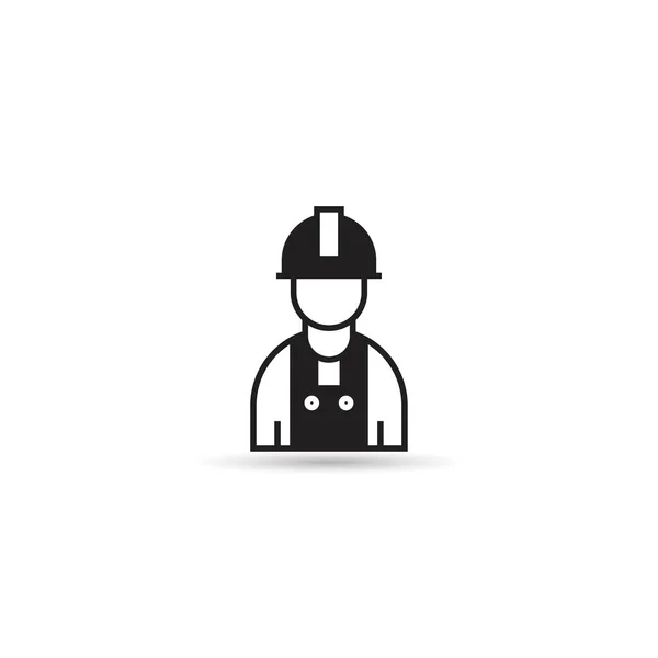 Engineer Icon White Background — Stock Vector