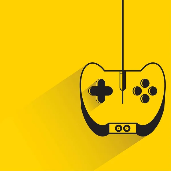 Game Joystick Icon Yellow Background — Stock Vector