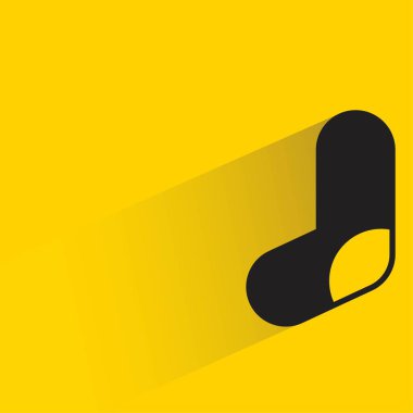 Sarı arka planda gölgeli çorap