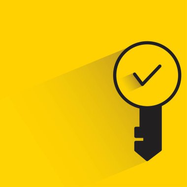 Sarı arkaplanda gölge ile işaretle ve işaretle