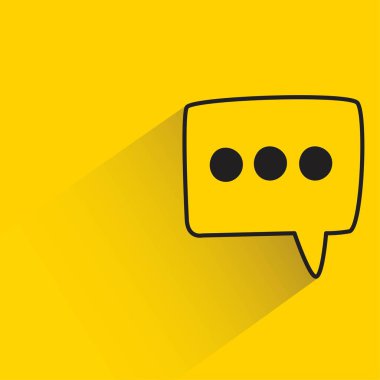 message with shadow on yellow background