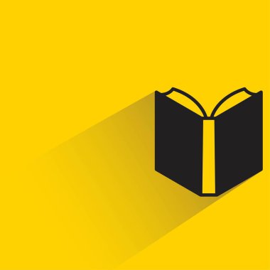 Sarı arkaplanda gölgesi olan kitap simgesi