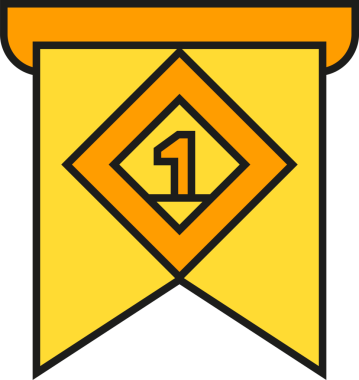 Bir Numaralı Rozet Ödülü Simge İllüstrasyonu