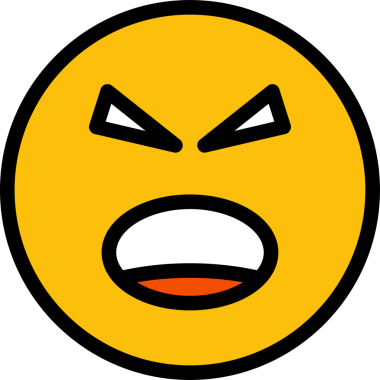 Kızgın Yüz Emoji İllüstrasyonu