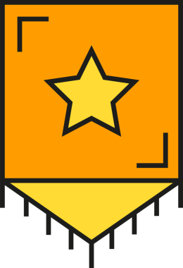 Yıldız Bayrağı Simgesi İllüstrasyonu