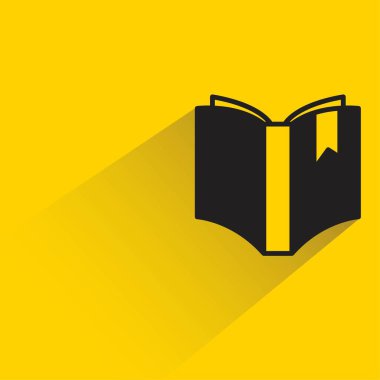 Sarı arkaplanda gölgesi olan kitap simgesi