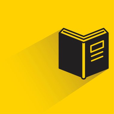 Sarı arkaplanda gölgesi olan kitap simgesi