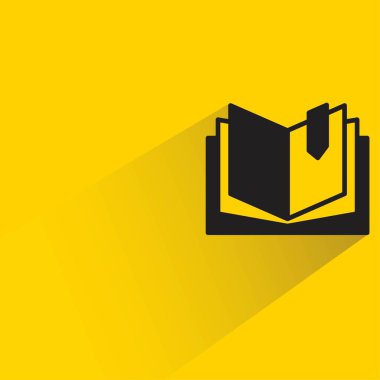 Sarı arkaplanda gölgesi olan kitap simgesi