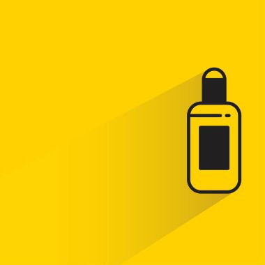 sarı arkaplanda gölgesi olan renklendirici ve işaretleyici kalem simgesi