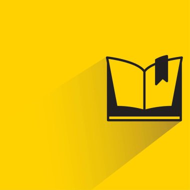 Sarı arkaplanda gölgesi olan kitap simgesi