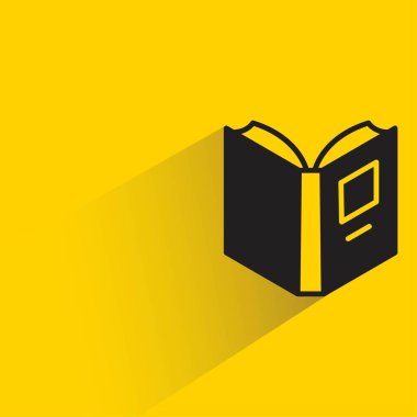 Sarı arkaplanda gölgesi olan kitap simgesi