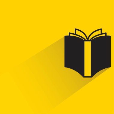 Sarı arkaplanda gölgesi olan kitap simgesi