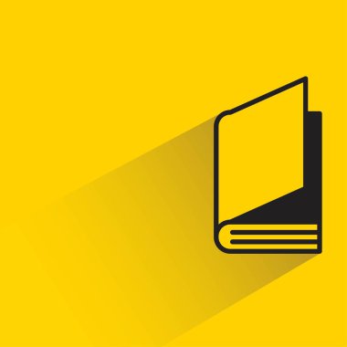 Sarı arkaplanda gölgesi olan kitap simgesi