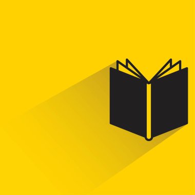 Sarı arkaplanda gölgesi olan kitap simgesi
