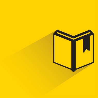 Sarı arkaplanda gölgesi olan kitap simgesi