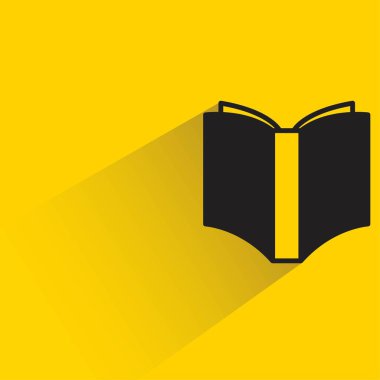 Sarı arkaplanda gölgesi olan kitap simgesi