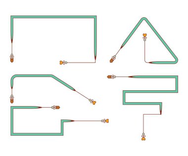 boho biçimli ok sembolleri vektör illüstrasyonunu ayarlar