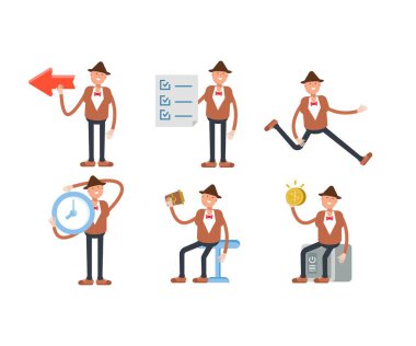 Smokinli adam farklı pozlarda poz veriyor.