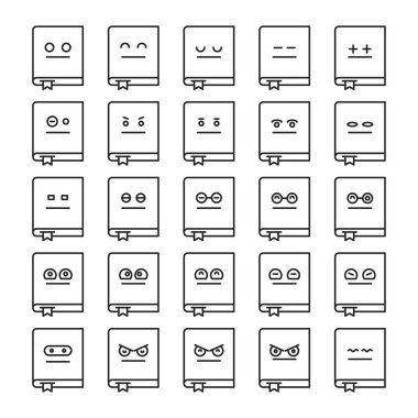 dizin emoji simgeleri vektör illüstrasyonunu ayarla