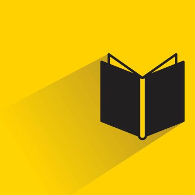 Sarı arkaplanda gölgesi olan kitap simgesi