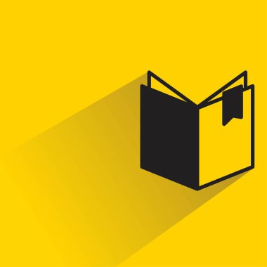 Sarı arkaplanda gölgesi olan kitap simgesi