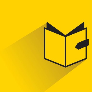 Sarı arkaplanda gölgesi olan kitap simgesi