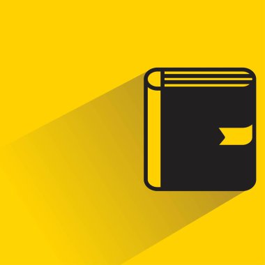 Sarı arkaplanda gölgesi olan kitap simgesi