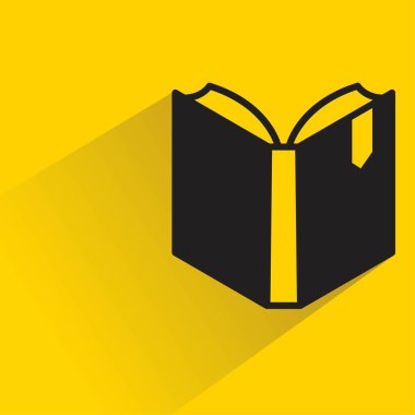 Sarı arkaplanda gölgesi olan kitap simgesi