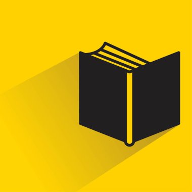 Sarı arkaplanda gölgesi olan kitap simgesi