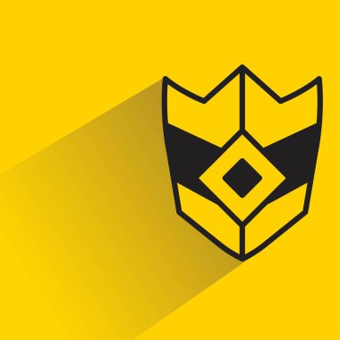 Sarı arkaplanda gölgesi olan kalkan simgesi