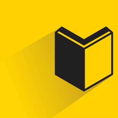Sarı arkaplanda gölgesi olan kitap simgesi