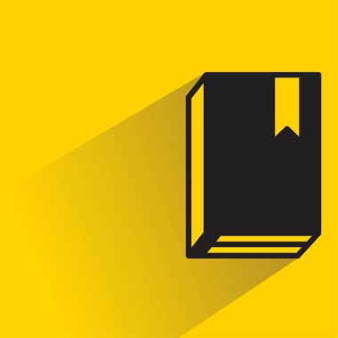 Sarı arkaplanda gölgesi olan kitap simgesi