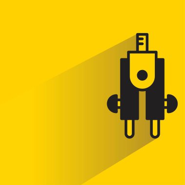 Sarı arkaplanda damla gölgesi olan pusula bölücüsü