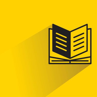 Sarı arkaplanda gölgesi olan kitap simgesi