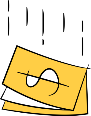 Düşen Dolar Tasarı İllüstrasyonu